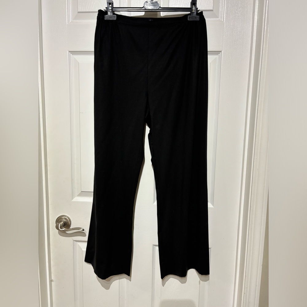 1. Eskandar Black Wide Leg Women's Pants